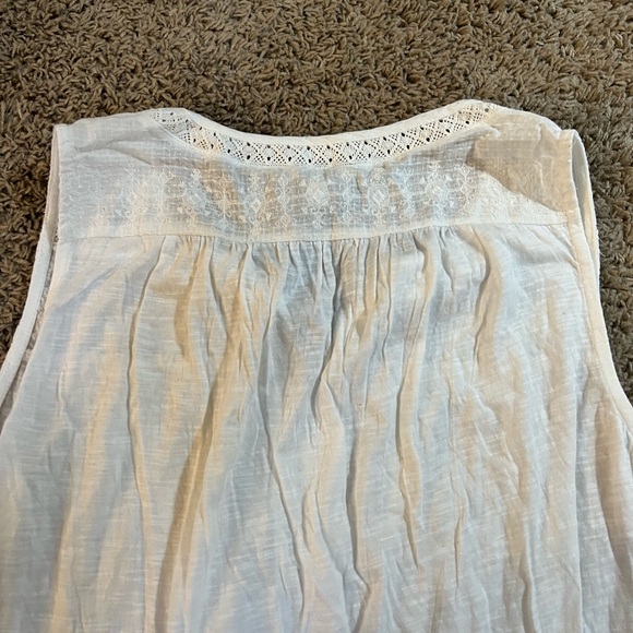 Lucky Brand White Sleeveless Boho Lace Tassel Top – 1X NWT - Picture 13 of 14